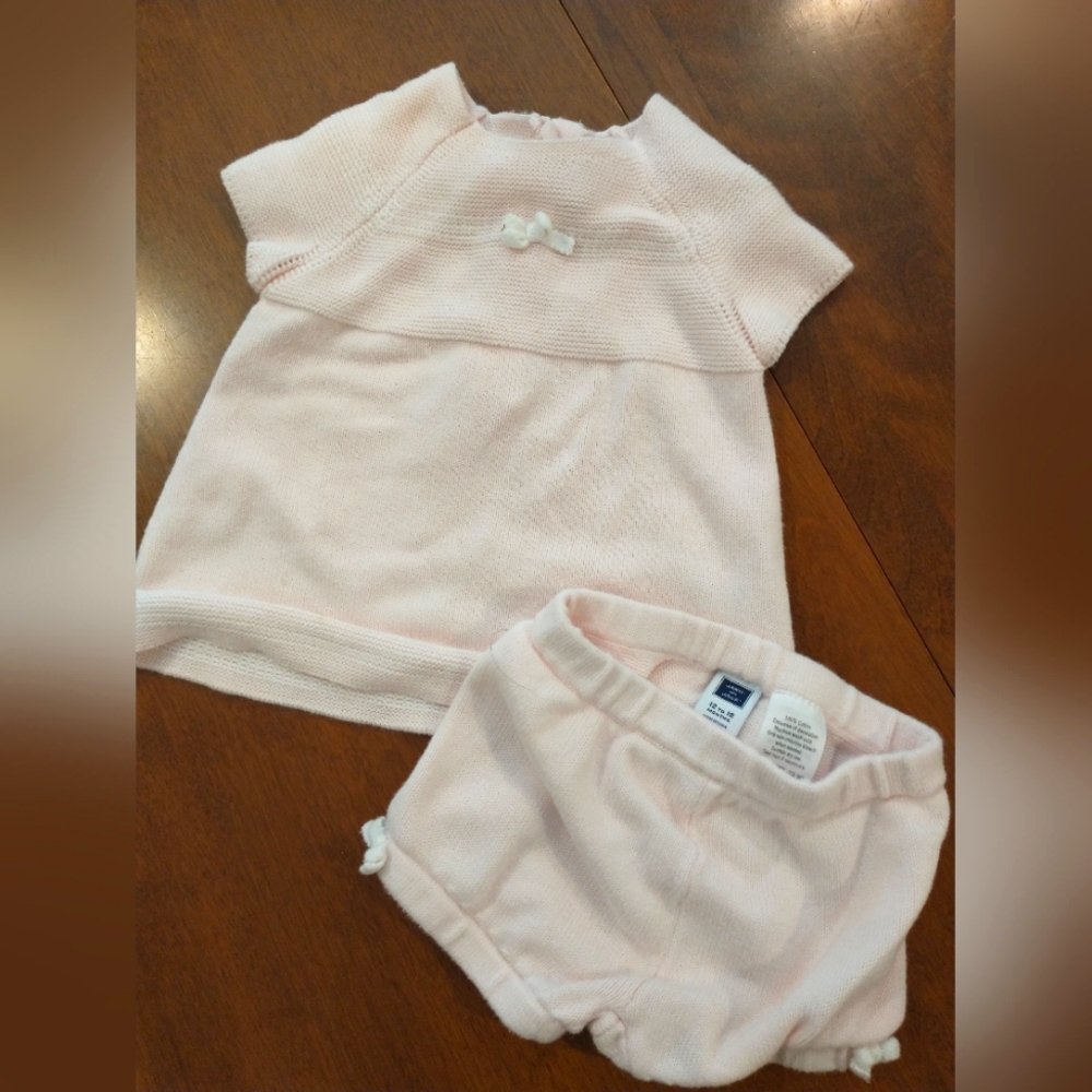 Janie& Jack Pale pink Sweater Set for Baby Girl